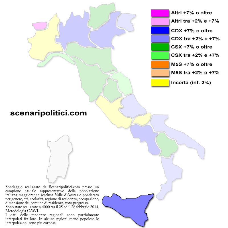 sondaggio sicilia 3 marzo